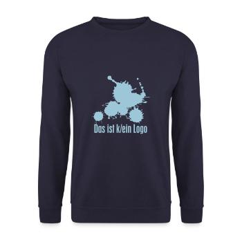 Das ist (k)ein Logo aus Logo-Kleksen - Unisex Pullover - Navy - Vorne - Alina (178cm) & Michal (187cm)
