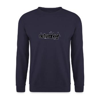 Net worker - Unisex Sweatshirt - navy - Front - Alina (178cm) & Michal (187cm)