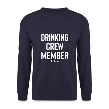 Drinking Crew - Unisex Pullover - Navy - Vorne - Alina (178cm) & Michal (187cm)