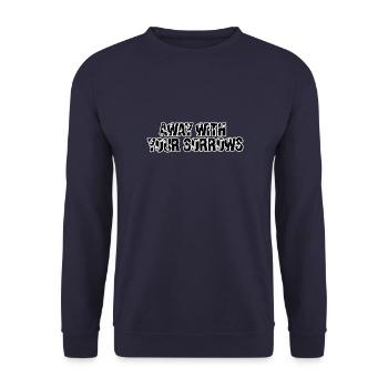 Away with your sorrows - Unisex Sweatshirt - navy - Front - Alina (178cm) & Michal (187cm)