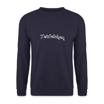 Teufelchen - Unisex Pullover - Navy - Vorne - Alina (178cm) & Michal (187cm)
