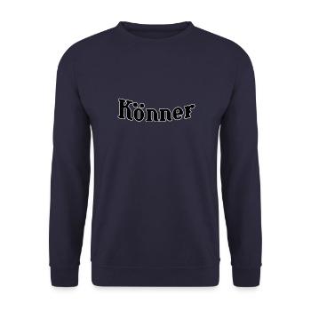 Könner - Unisex Pullover - Navy - Vorne - Alina (178cm) & Michal (187cm)
