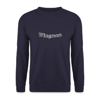 Wingman - Unisex Pullover - Navy - Vorne - Alina (178cm) & Michal (187cm)