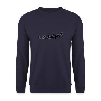 Je ne supporte pas les gens - Sweat-shirt Unisexe - marine - Devant - Alina (178cm) & Michal (187cm)