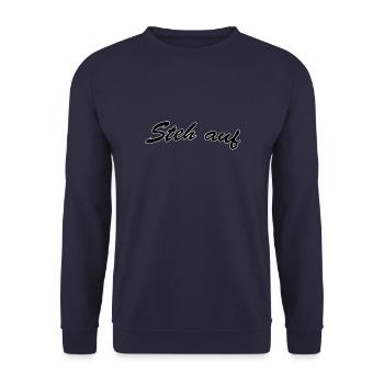 Stef on - Unisex Sweatshirt - navy - Front - Alina (178cm) & Michal (187cm)