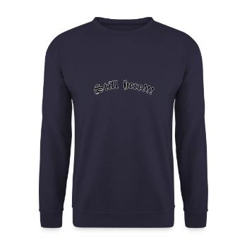 Still here - Unisex Sweatshirt - navy - Front - Alina (178cm) & Michal (187cm)