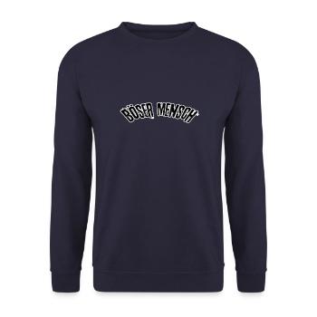 Böser Mensch - Unisex Pullover - Navy - Vorne - Alina (178cm) & Michal (187cm)