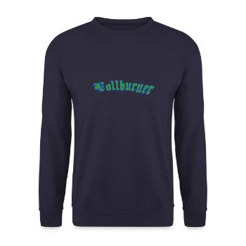 Vollburner - Unisex Pullover - Navy - Vorne - Alina (178cm) & Michal (187cm)