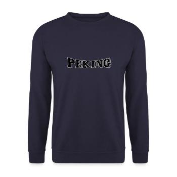 Beijing - Unisex Sweatshirt - navy - Front - Alina (178cm) & Michal (187cm)