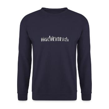 Nachtmensch - Unisex Pullover - Navy - Vorne - Alina (178cm) & Michal (187cm)