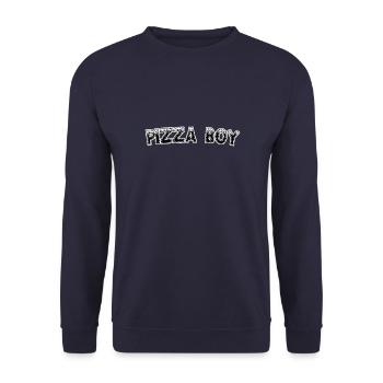 Pizza boy - Unisex Sweatshirt - navy - Front - Alina (178cm) & Michal (187cm)