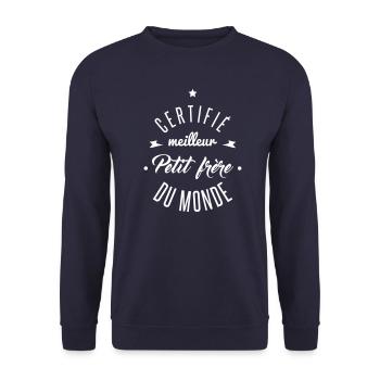 meilleur petit frère - Sweat-shirt Unisexe - marine - Devant - Alina (178cm) & Michal (187cm)