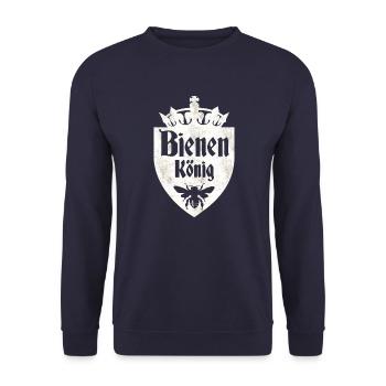 Imker Bienenkönig - Unisex Pullover - Navy - Vorne - Alina (178cm) & Michal (187cm)