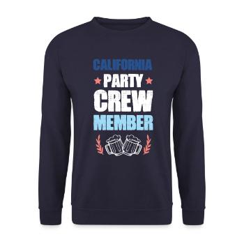 Équipe de fête en Californie - Sweat-shirt Unisexe - marine - Devant - Alina (178cm) & Michal (187cm)