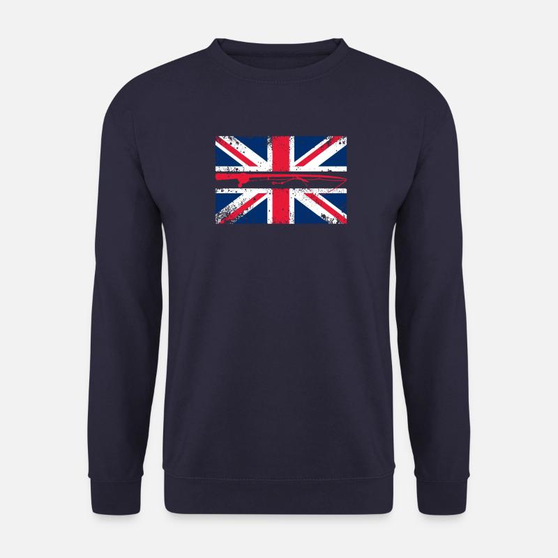 Großbritannien Flagge Fischer & British Union Jack - Unisex Pullover - Navy