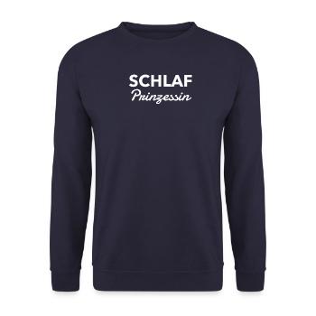 Schlafen Prinzessin Schlaf - Unisex Pullover - Navy - Vorne - Alina (178cm) & Michal (187cm)