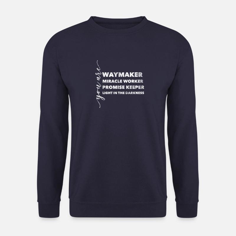 Waymaker & Christliche Geschenke | Gott Jesus - Unisex Pullover - Navy