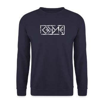 Christliche Geschenke | Christlicher Glaube | Gott - Unisex Pullover - Navy - Vorne - Alina (178cm) & Michal (187cm)
