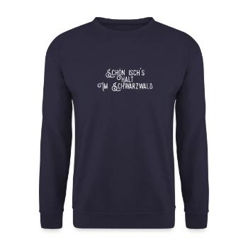 Schwarzwald Black Forest - Unisex Pullover - Navy - Vorne - Alina (178cm) & Michal (187cm)