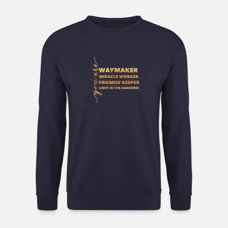 Waymaker & Christlicher Glaube | Lobpreis Anbetung - Unisex Pullover - Navy