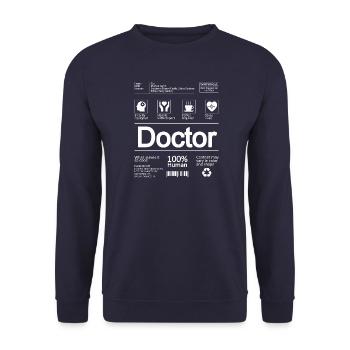 Médecin cadeau médecin médecin hôpital médecins De - Sweat-shirt Unisexe - marine - Devant - Alina (178cm) & Michal (187cm)
