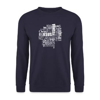 Jesus - Unisex Sweatshirt - navy - Front - Alina (178cm) & Michal (187cm)