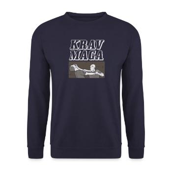 Krav Maga IDF Israel Kampfsport MMA Boxen - Unisex Pullover - Navy - Vorne - Alina (178cm) & Michal (187cm)