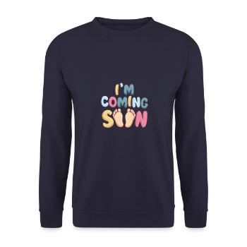 Baby Coming Soon Baby Surprise Baby Announcement - Sweat-shirt Unisexe - marine - Devant - Alina (178cm) & Michal (187cm)