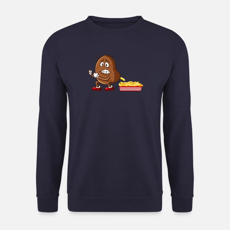 Pommes Frites Kackende Kartoffel - Unisex Pullover - Navy