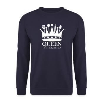 Kitchen Queen Cook Kitchen - Unisex Sweatshirt - navy - Front - Alina (178cm) & Michal (187cm)