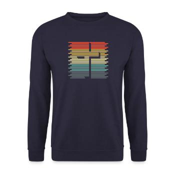Cross Christianity God Jesus John 3:16 - Unisex Sweatshirt - navy - Front - Alina (178cm) & Michal (187cm)