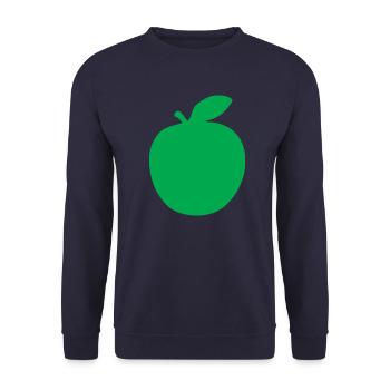 APPLE MOTIF - Unisex Sweatshirt - navy - Front - Alina (178cm) & Michal (187cm)