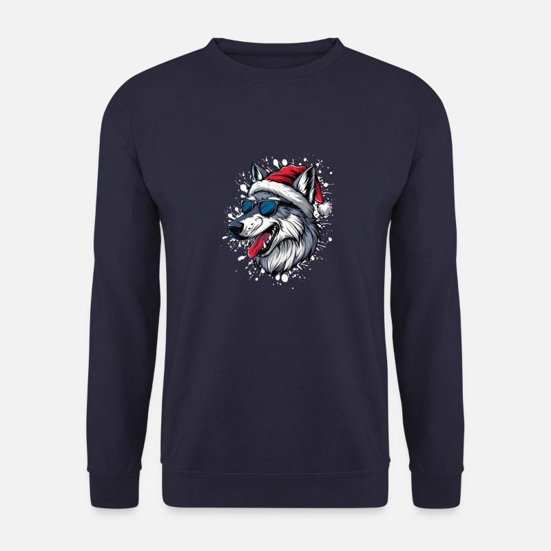 Wolf Weihnachten Lustig - Unisex Pullover - Navy