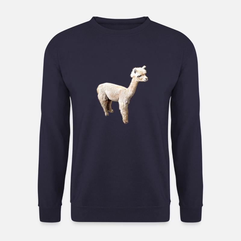 Alpaka, Llama, lama, beige,graffiti,bunt - Unisex Pullover - Navy
