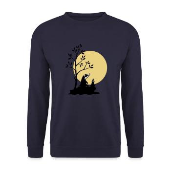 Badgers in the moonlight - Unisex Sweatshirt - navy - Front - Alina (178cm) & Michal (187cm)