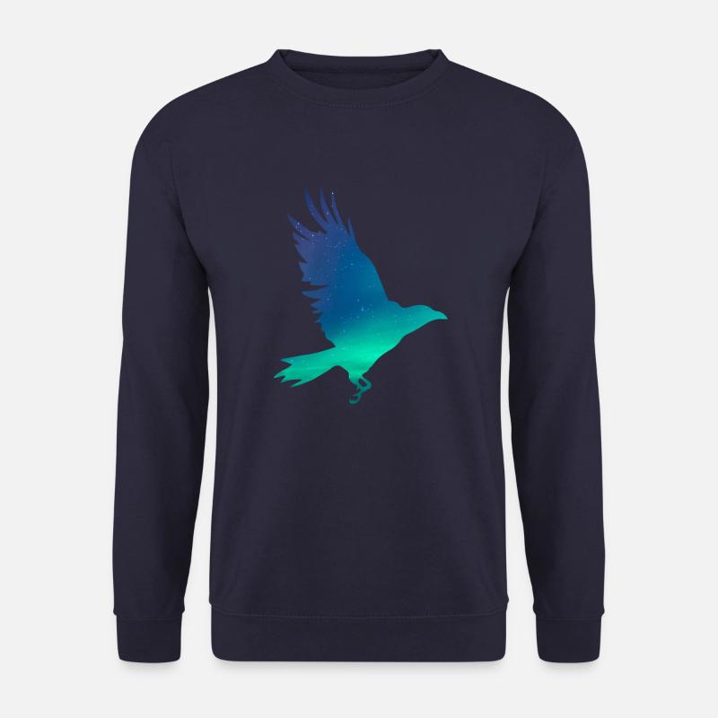 Crow dans les aurores boréales - Sweat-shirt Unisexe - marine