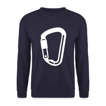 Kletterausrüstung Karabiner - Unisex Pullover - Navy - Vorne - Alina (178cm) & Michal (187cm)
