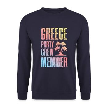 Greece Party Crew - Unisex Sweatshirt - navy - Front - Alina (178cm) & Michal (187cm)