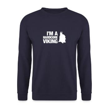 Viking - das Shirt für echte Wikinger - Unisex Pullover - Navy - Vorne - Alina (178cm) & Michal (187cm)