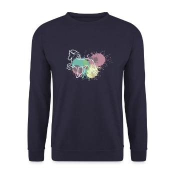 Pastelltölter - Unisex Pullover - Navy - Vorne - Alina (178cm) & Michal (187cm)