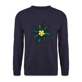 edelweiß_3 - Unisex Pullover - Navy - Vorne - Alina (178cm) & Michal (187cm)