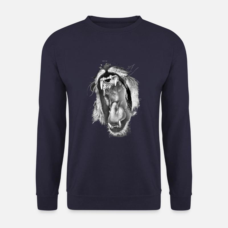 Lion Katze Löwe Wild Raubkatze Tier - Unisex Pullover - Navy