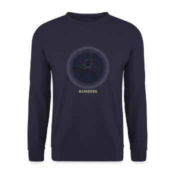 Transport local de Hambourg - Sweat-shirt Unisexe - marine - Devant - Alina (178cm) & Michal (187cm)