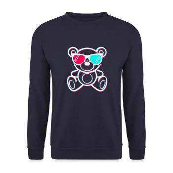 Teddy Bär Tiktok🔴🔵 - Unisex Pullover - Navy - Vorne - Alina (178cm) & Michal (187cm)