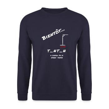 Bientôt tonton annonce naissance - Sweat-shirt Unisexe - marine - Devant - Alina (178cm) & Michal (187cm)