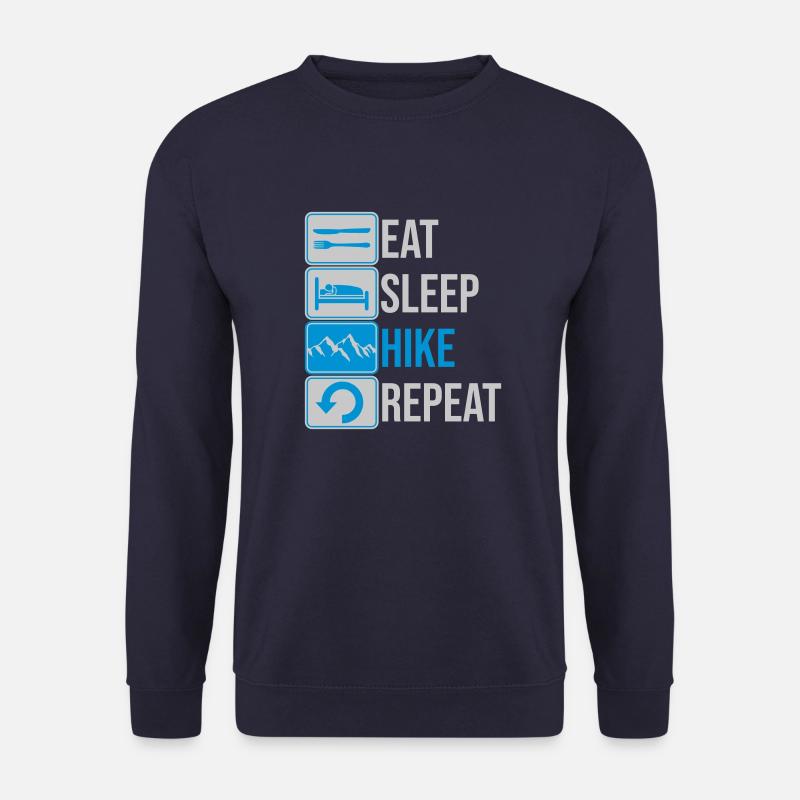 Eat Sleep Hike Repeat - Unisex Sweatshirt - navy