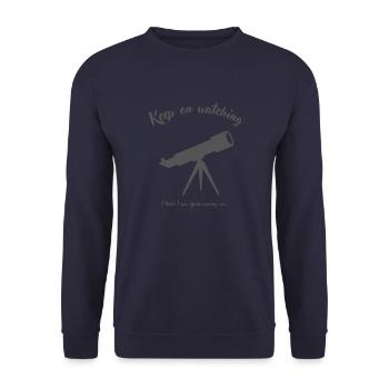 Keep On Watching - Unisex Pullover - Navy - Vorne - Alina (178cm) & Michal (187cm)
