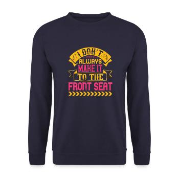 Je n’arrive pas toujours au front - Sweat-shirt Unisexe - marine - Devant - Alina (178cm) & Michal (187cm)