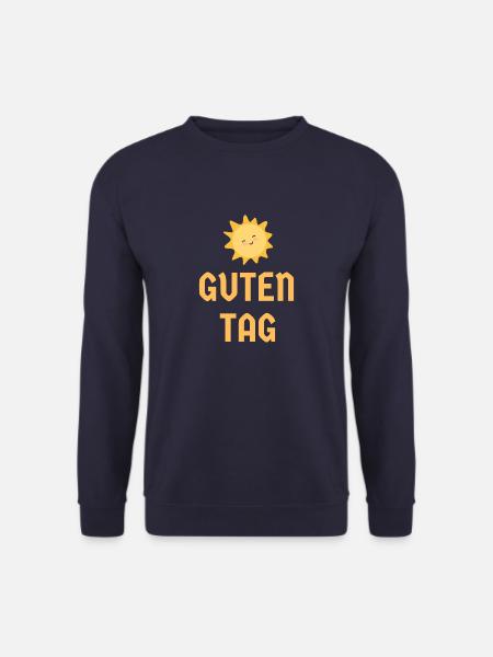 Guten Tag - lächelnde Sonne - morgendliche Freude - Unisex Pullover - Navy
