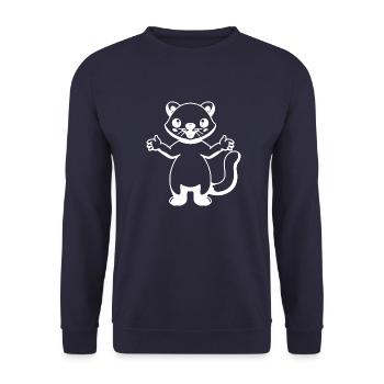CHIEN CHAT ANIMAL DE COMPAGNIE - Sweat-shirt Unisexe - marine - Devant - Alina (178cm) & Michal (187cm)